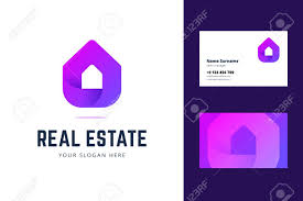 Select a design that prints two or four to a page so that you can easily create one for each classmate. Logo And Business Card Template For Real Estate House Rental Services Simple Geometric House Symbol In Modern Gradient Line Style Vector Illustration Royalty Free Cliparts Vectors And Stock Illustration Image 142738400