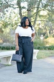 Cool Girl Chic In Wide Leg Trousers Musings Of A Curvy Lady Plus Size Fashion Plus Size Outfits Curvy Fashion