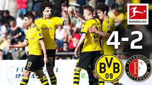 Goals galore for borussia dortmund; Borussia Dortmund Vs Feyenoord Rotterdam 4 2 Highlights First Bvb Win This Year Youtube