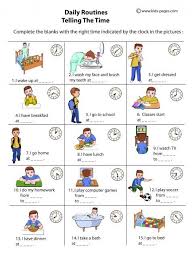 Daily Routines And The Time Worksheet Daily Routine Schedule Time Worksheets Daily Routine Worksheet