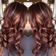 Chocolate Brown Base With Burgandy And Gold Highlights Long Brunette Hair Hair Styles Hair Color Burgundy