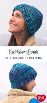Keep Warm Beanie Free Crochet Pattern In Red Heart Evermore Yarn Invigorate The Season Wi Crochet Hat Pattern Hat Knitting Patterns Easy Crochet Patterns Free