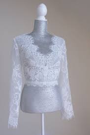 Lace Top Wedding Cover Up Wedding Long Sleeve Top Bridal Etsy White Lace Long Sleeve Top Lace Top Long Sleeve Bridal Tops