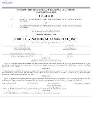 FIDELITY NATIONAL FINANCIAL, INC.