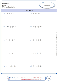 Grade 5 Class 5 Order Of Operation Worksheets Grade 5 Math Worksheets Free Math Worksheets Bodmas