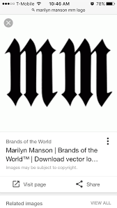 Marilyn manson digital poster, marilyn manson logo, music stars, marilyn manson png. Marilyn Manson Logo In Red 1 Tattoo Com