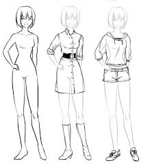 How to draw the human body step by step. 20 Inspiration Sketch Anime Girl Full Body Drawing With Clothes Tasya Baby