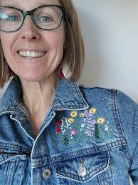 Wild sunflower design hand embroidery