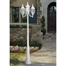 Riviera 84 1 2 High 3 Lantern White Outdoor Post Light 9c167 Lamps Plus