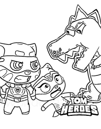 Supercoloring.com is a super fun for all ages: Talking Tom Heroes 1 Coloring Page Free Printable Coloring Pages For Kids