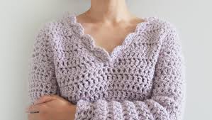 See more pics and get the knitting pattern on lovecrafts Chunky Cropped Crochet Sweater Pattern Video Tutorial For The Frills