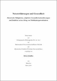 Ein prozessablauf mit dem leuvener modell. Naturerfahrungen Und Gedundheit