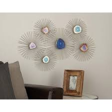 Litton Lane 23 In X 35 In Iron And Geode Wall Decor 22625 The Home Depot Wall Decor Wall Sculptures Modern Wall Decor