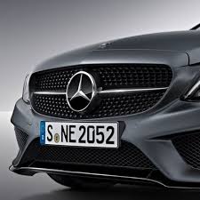 The brushed metal air vents in the centre console look like something you would see on a classic vintage aeroplane, and they fit. C 43 Amg Diamond Grill Night Edition C Class W205 Genuine Mercedes Benz