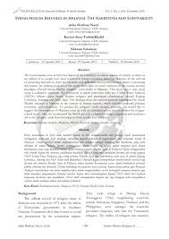 Pdf Syrian Muslim Refugees In Malaysia The Narratives And Survivability