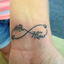 One of the symbols used is the infinity sign along with the word 'love'. 20 Awesome Wrist Infinity Tattoos