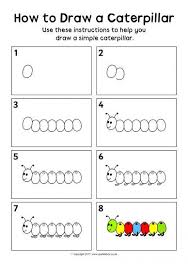 How to draw a caterpiller? Art Class Drawing Lessons For Kids Art Drawings For Kids Easy Drawings For Kids
