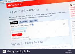 Personal business commercial about login. Santander Online Banking Login Screen Logging Into Internet Banking Bank Account Stock Photo Alamy