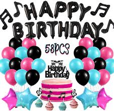 Maybe you would like to learn more about one of these? Amazon Com Music Party Decorations With Balloons And Cake Topper Music Note Balloons For Boys And Girls Tik Tok Themed Party Supplies Toys Games