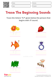 trace the beginning sound worksheets for kindergarten kidpid