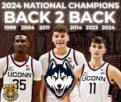 🏀🎉 Back-to-back brilliance! Congratulations to the University of  Connecticut Men's Basketball Team for securing the 2023 and 2024 NCAA  National Championships! 🏆🏆 Your unprecedented achievement of consecutive  victories exemplifies the pinnacle of