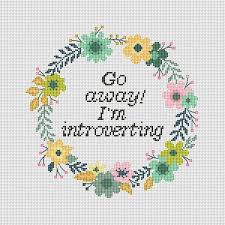 Free cross stitch pattern aug 14, 2016. Subversive Cross Stitch Pattern I M Introverting Funny Etsy Subversive Cross Stitch Patterns Geek Cross Stitch Cross Stitch