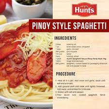 Spaghetti sauce easy recipe authentic taste cooking classy. Yummy Hunt S Hunt S Spaghetti Sauce Pinoy Filipino Style Spaghetti Recipe Facebook
