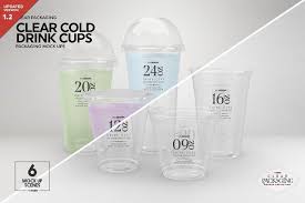 Clear Cold Drink Cups Mockup Design Mockup Free Mockup Mockup Free Psd