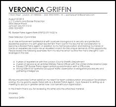 Border Patrol Agent Cover Letter Sample Cover Letter Templates Examples