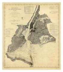 Coast Chart No 20 New York Bay And Harbor New York C 1866 Art Print By Art Com