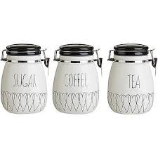 Do you want to allow all cookies across asda and george or view and change settings? New Heartlines Tea Coffee Sugar Canisters Kitchen Storage Ceramic Jars Clip Top Tea Coffee Sugar Canisters Ceramic Jars Kitchen Canisters