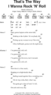 That S The Way I Wanna Rock N Roll Guitar Chords Lyrics
