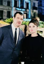 Walter Matthau And Audrey Hepburn During The Filming Of Charade 1963 Walter Matthau Audrey Hepburn Hollywood