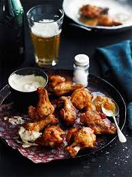 Cooking With Beer Beer Hot Wings With Hoppy Peach Hot Sauce And Beer Blue Cheese Dip Wing Sauce Recipes Cooking With Beer Hot Wings