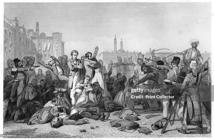Massacre at Cawnpore' . Massacre of British civilians in what is now... News Photo - Getty Images