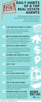 Daily Habits Of 8 Top Real Estate Agents Top Real Estate Agents Real Estate Infographic Real Estate Agent