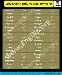 1500 English Urdu Vocabulary Word Pdf 𝕰𝖓𝖌𝕯𝖎𝖈 In 2020 Vocabulary Words Vocabulary Words