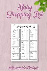 Printable Baby Registry Baby Shopping List Baby Shower Gifts Planner Baby Shopping List Baby Shop Baby Registry