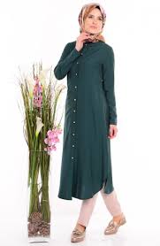 Dugmeli Tunik 2034 06 Zumrut Yesil Giyim Tunik Moda