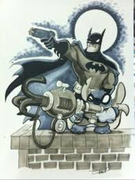 Batman And Stitch Dressed As Robin Stitch Disney Lilo And Stitch Characters Disney Art