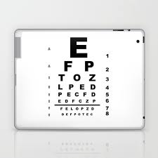 eye test chart laptop ipad skin by homestead