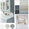 The similarity between the oak cabinets color and the wall paint in this kitchen is that both of them look warm. 1