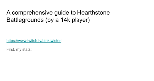 A subreddit created for sharing hearthstone decks/game tips. I Hit 13k Today And Made A Comprehensive Guide To Battlegrounds Hearthstone