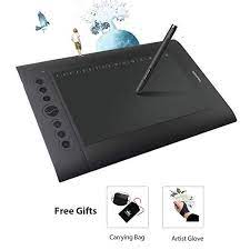 Huion H610 Pro Graphic Drawing Tablet 8192 Pen Pressure Sensitivity With Carrying Bag And Glove Drawing Tablet Tablet Art Tablet