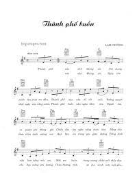 Sheet Nhạc Bai Thanh Phố Buồn Sheet Bai Hat Sheet Music