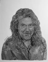 Portrait of Robert Plant of Led Zeppelin 7"x10" marker