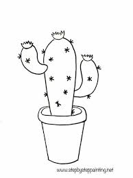 Black And White Painting Easy For Kids How To Paint Three Cacti Step By Step Painting Painting Templates Canvas Painting Diy