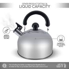 Maybe you would like to learn more about one of these? Elitra Whistling Tea Kettle Stainless Steel Tea Pot With Stay Cool Handle 2 6 Quart 2 5 Liter Satin Buy Online At Best Price In Uae Amazon Ae
