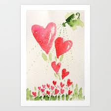 Buy Sprinkle Hearts Art Print By Zezelai Worldwide Shipping Available At Society6 Com Just One Of Millio Heart Art Print Valentines Watercolor Valentines Art