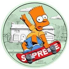 Tuvalu 1 Dollar 2020 Bart Simpson Supreme 1 Oz Coin Catawiki Bart simpson x supreme skateboard style painting. dollar 2020 bart simpson supreme